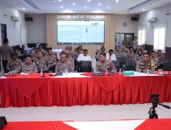 Lewat Virtual, Polres Purwakarta Ikuti Anev Situasi Kamtibmas Polda Jawa Barat
