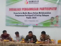 Sosialisasi Bawaslu Kabupaten Purwakarta Kepada Para Awak Media