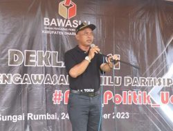 Ketua DPRD Kabupaten Dharmasraya Hadiri Kampung Pengawasan Pemilu “Partisipasi Anti Politik Uang” 