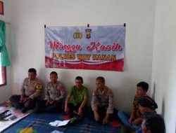 Minggu Kasih, Polres Way Kanan Sambangi Gereja Protestan Baptis di Kampung Setia Negara