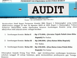 Audit Uang Komite SMAN 1 Batu Sangkar