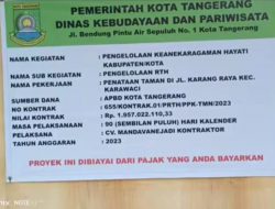 Diduga Pengurangan Spek dalam Pengerjaan RTH, LP2KP Surati Disbudpar Kota Tangerang