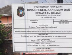 Rehabilitasi Talud Dam Pleret Bacin Diduga Dikorupsi