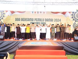 Doa Bersama Pemilu Damai 2024 di Polda Riau: Ustaz Das’ad Latif Ingatkan Masyarakat Jaga Persatuan