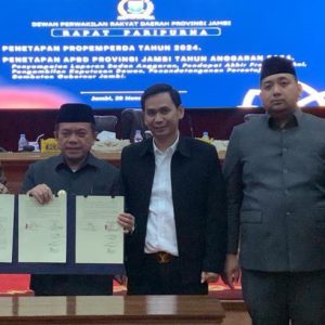 DPRD Provinsi Jambi Ketok Palu Untuk Anggaran 2024 di Sepakati Sebesar Rp 5,1 Triliun