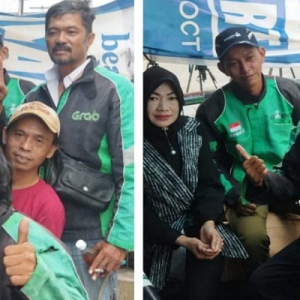 Driver Ojol Sampaikan Keluh Kesah ke Ervinna Caleg Partai Ummat Dapil 2, Cilincing, Koja dan Kelapa Gading