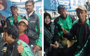 Driver Ojol Sampaikan Keluh Kesah ke Ervinna Caleg Partai Ummat Dapil 2, Cilincing, Koja dan Kelapa Gading
