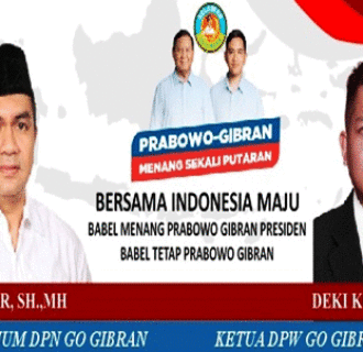 Relawan Go-Gibran Babel Optimis Prabowo-Gibran Menang Satu Putaran