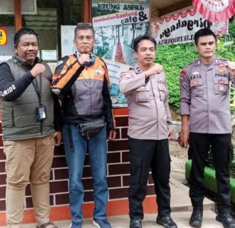 Siaga Pergantian Tahun Baru Perhutani bersama Polsek Kiara Pedes Di Wisata Langlang Panyawangan