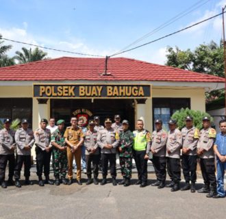 Tinjau Polsek Buay Bahuga, Kapolres Ajak Warga Ciptakan Kamtibmas Kondusif
