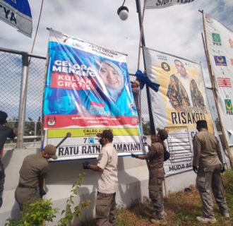 Kabar dari Kota Depok, Tim Gabungan Sikat Abis APK Melanggar Aturan