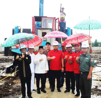 Pimpinan dan Anggota DPRD  Dharmasraya Memimpin Groundbreaking Pasar Rakyat Terbesar di Nagari Sungai Rumbai