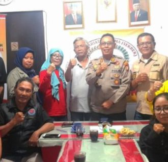 Ngopi Bareng DPD SWI Kota Depok, Kasat Binmas Sampaikan Pesan Kapolres