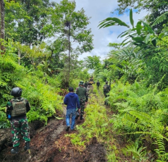 Satgas TMMD Ke-119 Kodim 1715 Yahukimo Terabas Hutan Dekai Untuk Buka Pembangunan Jalan Demi Masyarakat