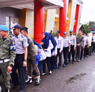 Bupati Dharmasraya Pimpin Apel Gabungan Menyambut Bulan Ramadhan