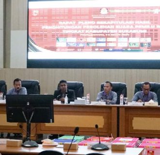 KPU Kabupaten Sukabumi Gelar Pleno Rekapitulasi Hasil Penghutungan Suara Pemiku 2024