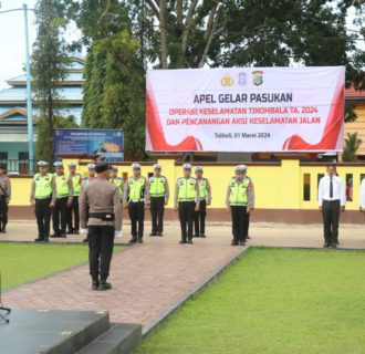 Polres Tolitoli Gelar Apel Pasukan Operasi Keselamatan Tinombala