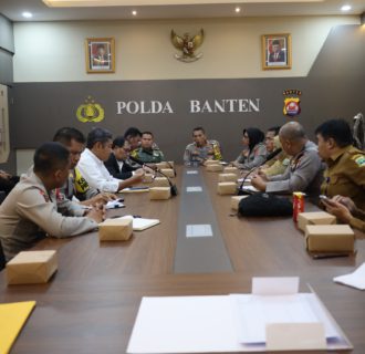Polda Banten Gelar Rapat Koordinasi Pengamanan Pleno Terbuka Hasil Penghitungan Suara Tingkat KPU Provinsi Banten