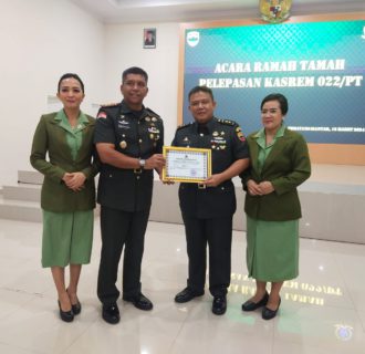 Danrem 022/PT Pimpin Acara Penyerahan Tugas Dan Jabatan Serta Tradisi Korps Pelepasan Kasrem 022/PT