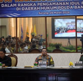 Jelang Pengamanan Idul Fitri 1445 H, Polda Banten Gelar Rakor Lintas Sektoral Operasi Ketupat Maung 2024