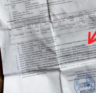 Diduga Gunakan Surat Rekomendasi Kadarluasa, Warga Bojen-Sobang Jual bebas BBM Bersubsidi