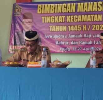 Kantor Urusan Agama Kecamatan Rajeg, Menggelar Bimbingan Manasik Haji Tahun 1445 H /2024 M