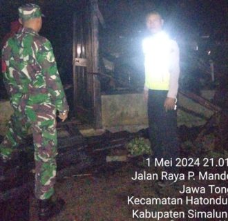 Rumah Semi Permanen di Nagori Jawa Tonga Dilalap Si Jago Merah