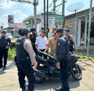 Cegah Niat dan Kesempatan Pelaku Kejahatan, Polisi Pantau Arus Lalulintas di Jalinsum Way Kanan
