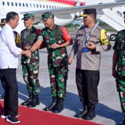 Kedatangan Presiden Jokowi di Bali Disambut Para Petinggi TNI dan Polri