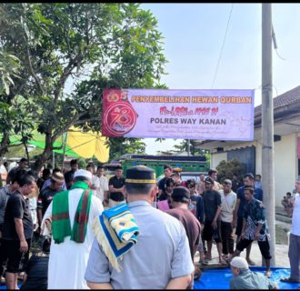 Polres Way Kanan Gelar Shalat Idul Adha 1445 H