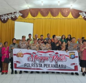 Minggu Kasih Bersama Polresta  Pekanbaru : Ajak Masyarakat Menjaga Keamanan Jelang Pilkada