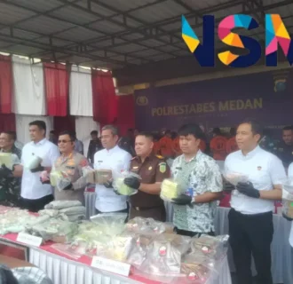 Polrestabes Medan Musnahkan Narkotika Jenis Sabu Asal Malaysia, Polisi Selamatkan 81.000 Jiwa