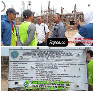 Terkesan Tertutup, Proyek Renovasi Terminal Bandar Udara Rahadi Oesman Ketapang Senilai Rp 17,8 Miliar Jadi Sorotan