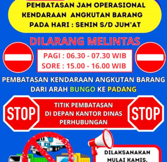 Dinas Perhubangan Dharmasraya Batasi Jam Operasional Angkutan Barang, Ini Tujuannya