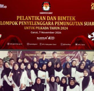KPU Garut Serentak Melantik dan Bimtek KPPS TPS