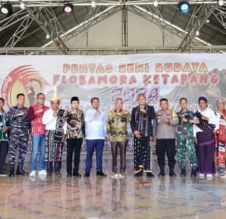 Di Sambut Tarian Ja’i, Bupati Ketapang Buka Pentas seni Budaya Flobamora Kabupaten Ketapang Tahun 2024