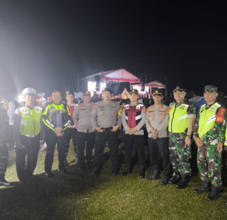 Polres Way Kanan Lakukan Pam Kampanye Paslon Gubernur dan Wakil Gubernur Lampung di Baradatu