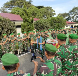 Komandan Korem 022/PT Kolonel Inf Tagor Rio Pasaribu SE Sambut Kunjungan Kerja Akhir Masa Jabatan Pangdam I/BB