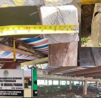 Dua Fisik Proyek Pembangunan atau Rehabilitasi UPT SDN 10 Muara Pawan Dipertanyakan Kualitas Pondasinya