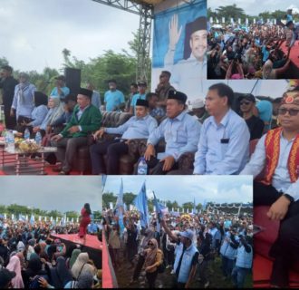 Ribuan Massa Memadati Lapangan Tanjungpura, Mengikuti Kampanye Akbar Cabup/Cawabup Ketapang Junaidi-Suprapto