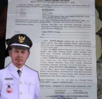 Pangulu Buntu Turunan Roberton Nainggolan Dilaporkan ke Polsek Tanah Jawa, Diduga Pukuli NS 