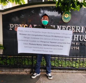 Aksi Diam Yayasan Kawalujaan Kebonjati di PN Bandung Wujud Protes Adanya Kejanggalan