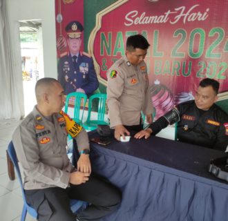 Polres Way Kanan Cek Kesehatan Personel di Pos Pelayanan Nataru