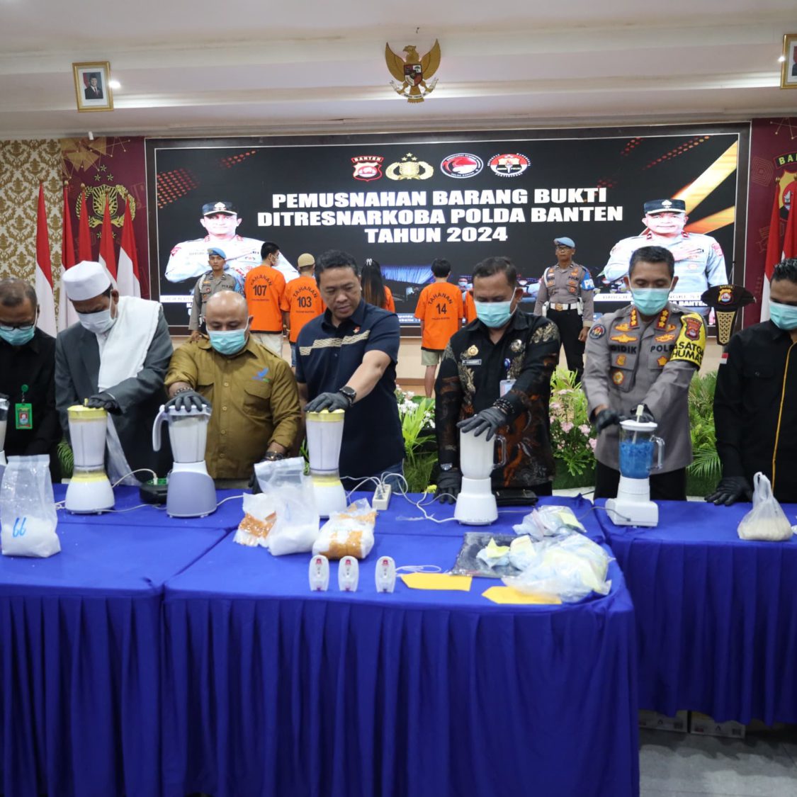 Pasca Rilis Akhir Tahun, Polda Banten Musnahkan Barang Bukti Narkoba