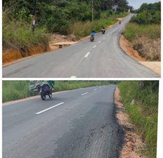 Pelaksana proyek Jalan Sungai Kepuluk – Batu Tajam Kecamatan Sungai Melayu Rayak Rp 37,2 miliar Terus melakukan Pemeliharaan Jalan