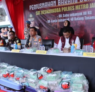 Polres Metro Jakarta Barat Musnahkan Narkoba Senilai Rp106 Miliar, Selamatkan 885 Ribu Jiwa