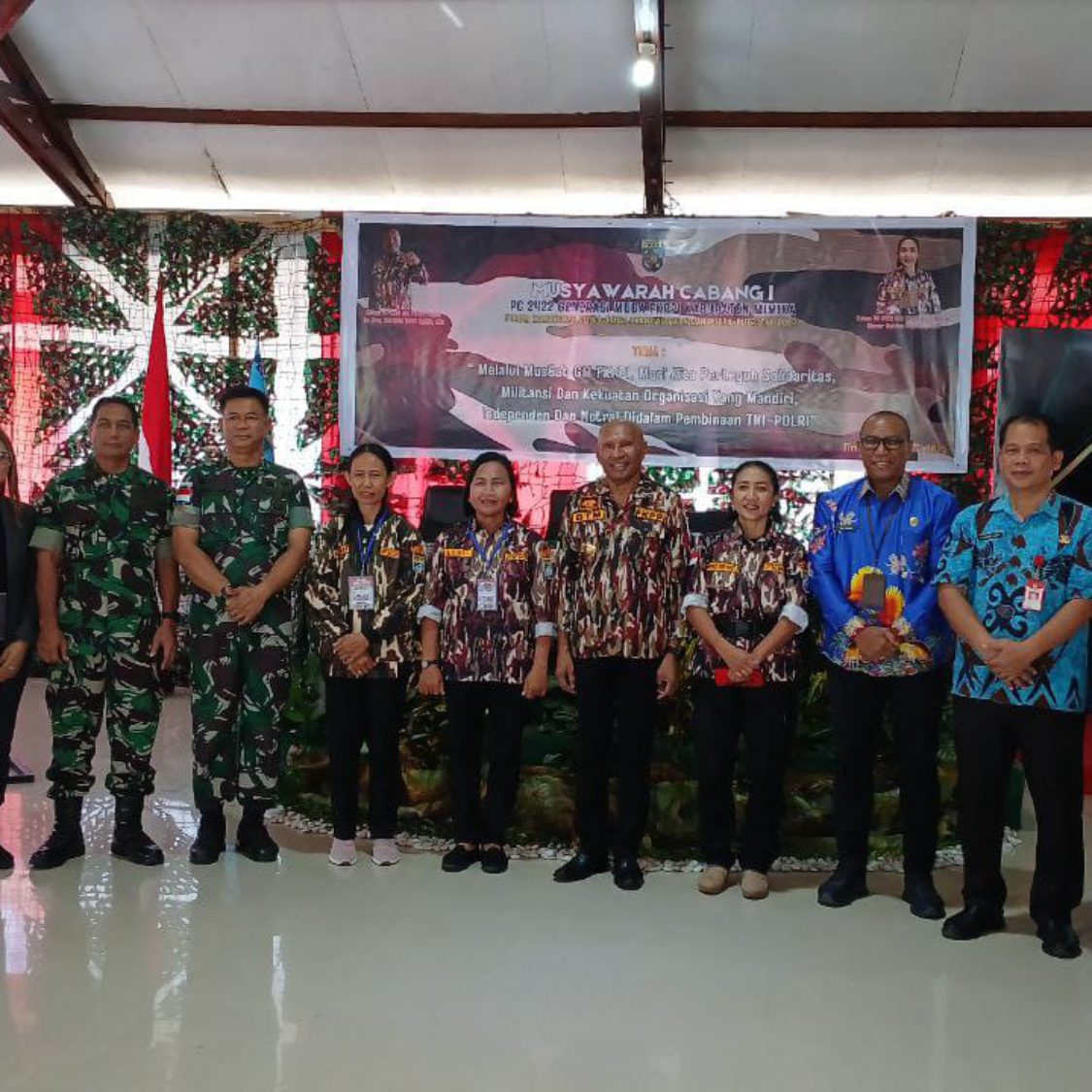 Kasdim Mimika Hadiri Kegiatan Musyawarah Cabang 1 PC 2422 GM FKPPI Kabupaten Mimika