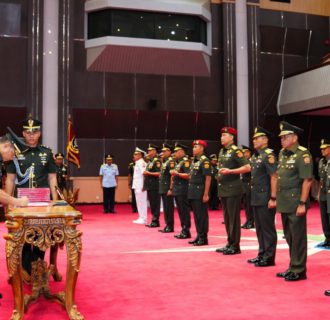 Panglima TNI Pimpin Sertijab 9 Jabatan Strategis di Lingkup Mabes TNI