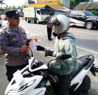 Sat Binmas Polres Langkat Gencarkan Sosialisasi Operasi Keselamatan Toba 2025 ,Tekan Angka Kecelakaan