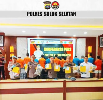 Polres Solok Selatan Tangkap 13 Tersangka Narkoba di Awal 2025